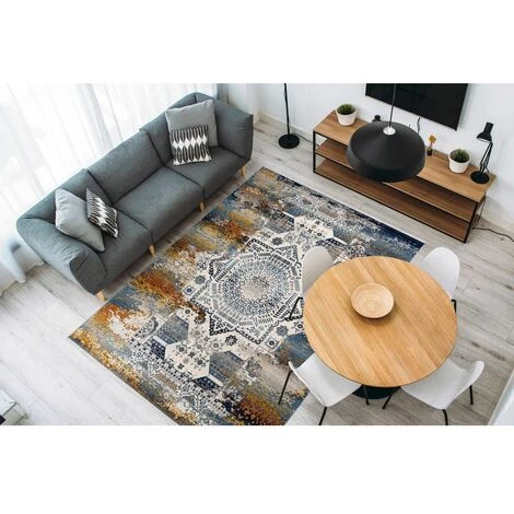 Tapis BOBOCHIC - Tapis Poils Courts VIKI Motif Berbère Multicolore - Multicolore 4 Tapis BOBOCHIC - Tapis Poils Courts VIKI Motif Berbère Multicolore - Multicolore – Image 2