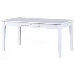 Table à Manger BOBOCHIC - Table à Manger WINTERLAND 160cm Blanc En Bois Massif - Blanc