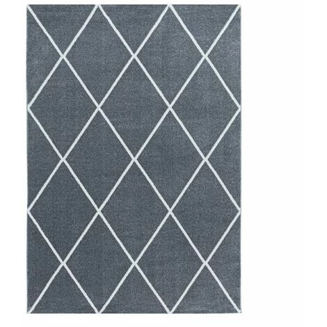 Tapis BOBOCHIC - Tapis Poils Courts EDEN Motif Graphique 80x250 Gris - Gris 3 Tapis BOBOCHIC - Tapis Poils Courts EDEN Motif Graphique 80x250 Gris - Gris