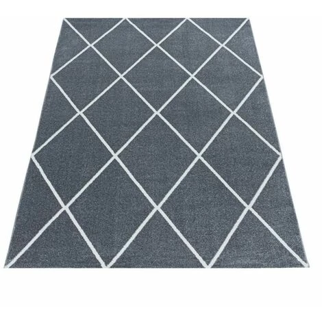 Tapis BOBOCHIC - Tapis Poils Courts EDEN Motif Graphique 80x250 Gris - Gris 4 Tapis BOBOCHIC - Tapis Poils Courts EDEN Motif Graphique 80x250 Gris - Gris – Image 2