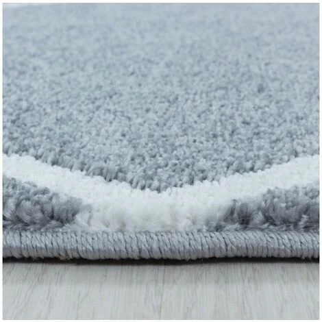 Tapis BOBOCHIC - Tapis Poils Courts EDEN Motif Graphique 80x250 Gris - Gris 5 Tapis BOBOCHIC - Tapis Poils Courts EDEN Motif Graphique 80x250 Gris - Gris – Image 3