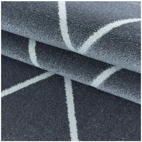 Tapis BOBOCHIC - Tapis Poils Courts EDEN Motif Graphique 80x250 Gris - Gris 7 Tapis BOBOCHIC - Tapis Poils Courts EDEN Motif Graphique 80x250 Gris - Gris – Image 5