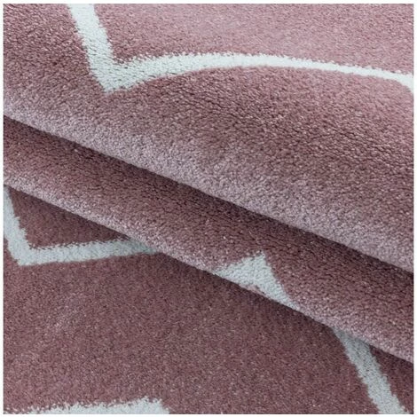 Tapis BOBOCHIC - Tapis Poils Courts FERZENE Motif Graphique 80x150 Rose Poudré - Rose Poudré 7 Tapis BOBOCHIC - Tapis Poils Courts FERZENE Motif Graphique 80x150 Rose Poudré - Rose Poudré – Image 5