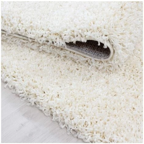 Tapis BOBOCHIC - Tapis Shaggy Rond MANA Uni 80x80 Crème - Crème 5 Tapis BOBOCHIC - Tapis Shaggy Rond MANA Uni 80x80 Crème - Crème – Image 3