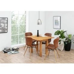 Chaise Et Fauteuil De Table BOBOCHIC - Lot De 2 Chaises De Table BALA Marron - Marron -BOBOCHIC Soldes 2022 32389375 4