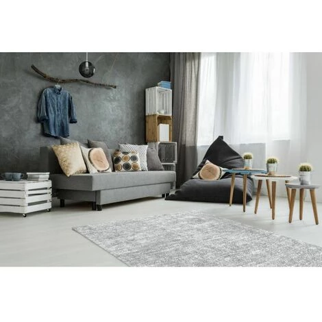 Tapis BOBOCHIC - Tapis Motif Contemporain AKARA - Gris 6 Tapis BOBOCHIC - Tapis Motif Contemporain AKARA - Gris – Image 4