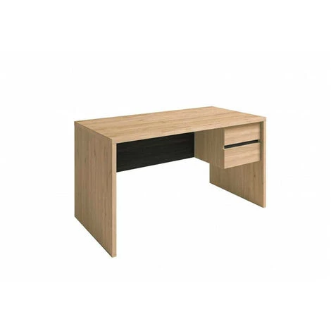 Bureau BOBOCHIC - Bureau Avec 2 Tiroirs ROMY Imitation Chêne Et Noir - Chêne Et Noir 3 Bureau BOBOCHIC - Bureau Avec 2 Tiroirs ROMY Imitation Chêne Et Noir - Chêne Et Noir