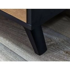 Buffets BOBOCHIC - Buffet 3 Portes 180 Cm ROMY Imitation Chêne Et Noir - Chêne -BOBOCHIC Soldes 2022 32586452 5