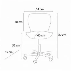 Chaise De Bureau BOBOCHIC - Chaise De Bureau BALA Gris Gris - Gris -BOBOCHIC Soldes 2022 32599475 5