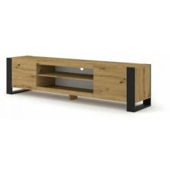 Meubles TV BOBOCHIC - Meuble TV 195 Cm MONDI Imitation Bois Et Noir - Chêne Et Noir -BOBOCHIC Soldes 2022 32988594 2
