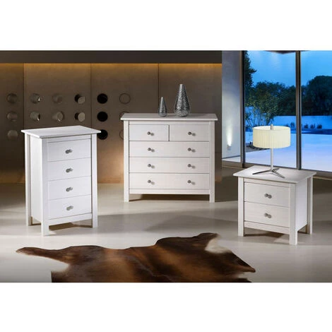 Table De Chevet BOBOCHIC - Chevet EMMA Blanc - Blanc 4 Table De Chevet BOBOCHIC - Chevet EMMA Blanc - Blanc – Image 2