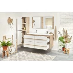 BOBOCHIC Ensemble De Salle De Bain MAHO Meuble 120 Et Colonne Chêne Et Blanc 9 BOBOCHIC Ensemble De Salle De Bain MAHO Meuble 120 Et Colonne Chêne Et Blanc -BOBOCHIC Soldes 2022 33471171 3