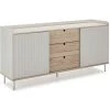 Buffets BOBOCHIC - Buffet 2 Portes 170 Cm VERMONT Bois Massif Blanc - Blanc -BOBOCHIC Soldes 2022 33494811 1