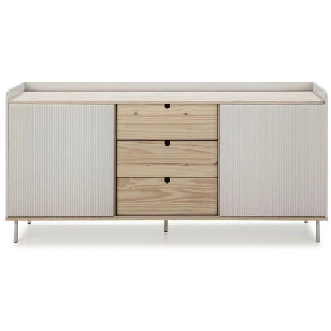 Buffets BOBOCHIC - Buffet 2 Portes 170 Cm VERMONT Bois Massif Blanc - Blanc 5 Buffets BOBOCHIC - Buffet 2 Portes 170 Cm VERMONT Bois Massif Blanc - Blanc – Image 3