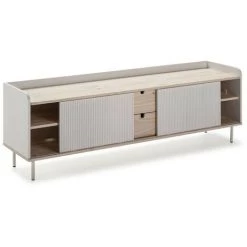 Meubles TV BOBOCHIC - Meuble TV 160 Cm VERMONT Bois Massif Blanc -BOBOCHIC Soldes 2022 33494813 4