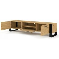 Meubles TV BOBOCHIC - Meuble TV 200 Cm NUKA Bois Et Noir - Chêne Et Noir 10 Meubles TV BOBOCHIC - Meuble TV 200 Cm NUKA Bois Et Noir - Chêne Et Noir -BOBOCHIC Soldes 2022 33563070 4