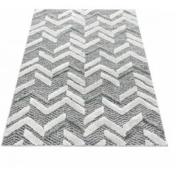 Tapis BOBOCHIC - Tapis Poils Courts BERKO Motif Graphique 120x120 Gris - Gris -BOBOCHIC Soldes 2022 33757954 2