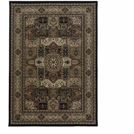 Tapis BOBOCHIC - Tapis Poils Courts CASABLANCA 2 Motif Oriental 80x150 Noir - Noir 3 Tapis BOBOCHIC - Tapis Poils Courts CASABLANCA 2 Motif Oriental 80x150 Noir - Noir