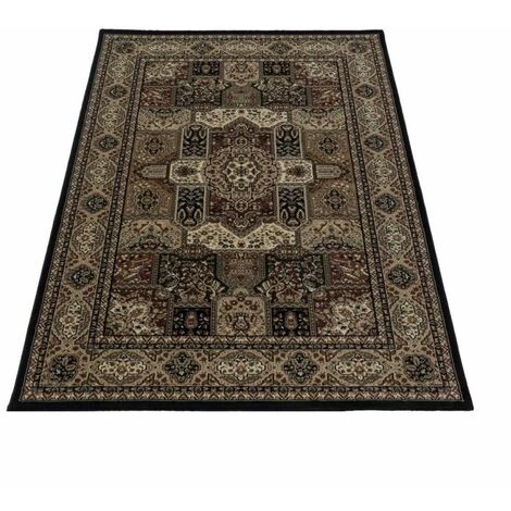 Tapis BOBOCHIC - Tapis Poils Courts CASABLANCA 2 Motif Oriental 80x150 Noir - Noir 4 Tapis BOBOCHIC - Tapis Poils Courts CASABLANCA 2 Motif Oriental 80x150 Noir - Noir – Image 2