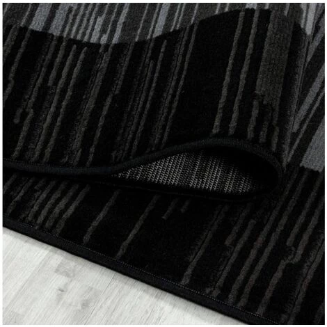 Tapis BOBOCHIC - Tapis Poils Courts VERO Motif Graphique 60x100 Noir - Noir 7 Tapis BOBOCHIC - Tapis Poils Courts VERO Motif Graphique 60x100 Noir - Noir – Image 5