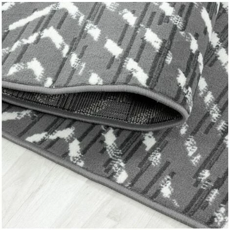 Tapis BOBOCHIC - Tapis Poils Courts IRMA Motif Graphique 60x100 Gris - Gris 7 Tapis BOBOCHIC - Tapis Poils Courts IRMA Motif Graphique 60x100 Gris - Gris – Image 5