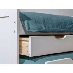 Lit Enfant BOBOCHIC - Lit ULYSSE En Bois Massif 90x190 Blanc - Blanc -BOBOCHIC Soldes 2022 36139098 5