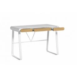 Bureau BOBOCHIC - Bureau HANA Blanc Et Bois Clair - Blanc