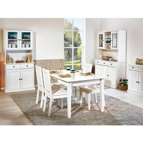 Buffets BOBOCHIC - Buffet 130cm WINTERLAND Blanc Bois Massif - Blanc 4 Buffets BOBOCHIC - Buffet 130cm WINTERLAND Blanc Bois Massif - Blanc – Image 2