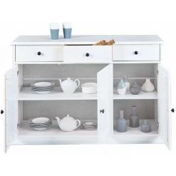 Buffets BOBOCHIC - Buffet 130cm WINTERLAND Blanc Bois Massif - Blanc 9 Buffets BOBOCHIC - Buffet 130cm WINTERLAND Blanc Bois Massif - Blanc -BOBOCHIC Soldes 2022 36944519 3