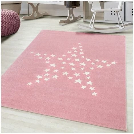 Tapis Enfant BOBOCHIC - Tapis Enfant Poils Courts REVIO Imprimé 80x150 Rose - Rose 4 Tapis Enfant BOBOCHIC - Tapis Enfant Poils Courts REVIO Imprimé 80x150 Rose - Rose – Image 2