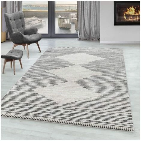 Tapis BOBOCHIC - Tapis Poils Courts ANIR Motif Berbère 80x150 Crème - Crème 4 Tapis BOBOCHIC - Tapis Poils Courts ANIR Motif Berbère 80x150 Crème - Crème – Image 2
