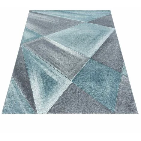 Tapis BOBOCHIC - Tapis Poils Courts VELMA Motif Graphique 160x230 Bleu - Bleu 3 Tapis BOBOCHIC - Tapis Poils Courts VELMA Motif Graphique 160x230 Bleu - Bleu