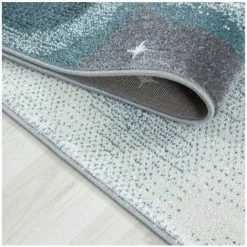 Tapis Enfant BOBOCHIC - Tapis Enfant Poils Courts BABOUCHE Imprimé 80x150 Bleu - Bleu -BOBOCHIC Soldes 2022 37471227 5