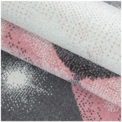 Tapis Enfant BOBOCHIC - Tapis Enfant Poils Courts Rond BABOUCHE Imprimé 120x120 Rose - Rose -BOBOCHIC Soldes 2022 37471251 5