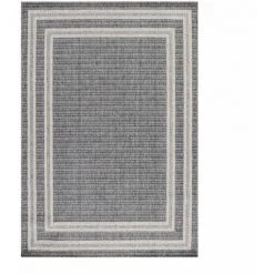 Tapis D'extérieur BOBOCHIC - Tapis D'extérieur ZANI Motif Graphique 60x100 Gris - Gris