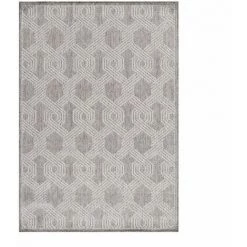 Tapis D'extérieur BOBOCHIC - Tapis D'extérieur KAZEO Motif Graphique 60x100 Gris - Gris