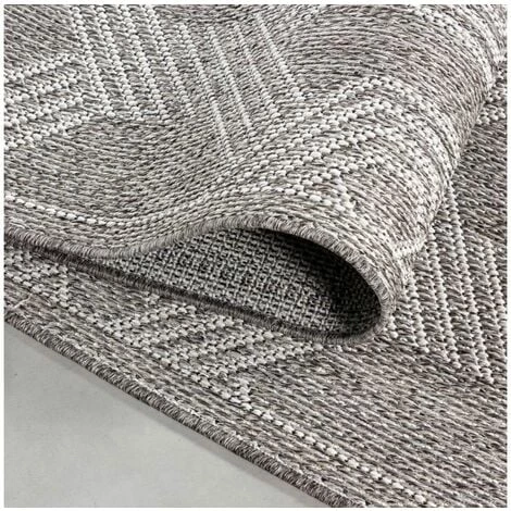 Tapis D'extérieur BOBOCHIC - Tapis D'extérieur KAZEO Motif Graphique 60x100 Gris - Gris 6 Tapis D'extérieur BOBOCHIC - Tapis D'extérieur KAZEO Motif Graphique 60x100 Gris - Gris – Image 4