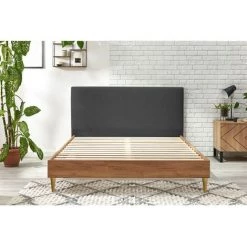 Lit BOBOCHIC - Lit 180x200 Cm NOA Avec Lattes Massives Pieds En Bois Naturel 180x200 Gris Anthracite - Gris Anthracite 10 Lit BOBOCHIC - Lit 180x200 Cm NOA Avec Lattes Massives Pieds En Bois Naturel 180x200 Gris Anthracite - Gris Anthracite -BOBOCHIC Soldes 2022 39493346 4