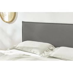 Lit BOBOCHIC - Lit 180x200 Cm CARA Avec Lattes Massives Pieds En Bois Wengé 180x200 Gris Anthracite - Gris Anthracite -BOBOCHIC Soldes 2022 39493383 5
