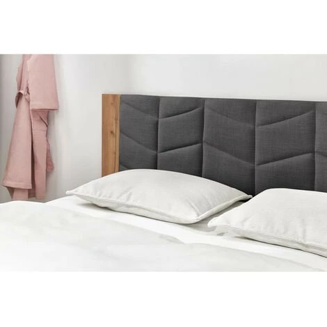 Lit BOBOCHIC - Lit 160x200 Cm LEONA Avec Lattes Massives Pieds En Bois Naturel 160x200 Gris Anthracite - Gris Anthracite 7 Lit BOBOCHIC - Lit 160x200 Cm LEONA Avec Lattes Massives Pieds En Bois Naturel 160x200 Gris Anthracite - Gris Anthracite – Image 5