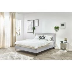 Lit BOBOCHIC - Lit 180x200 Cm SARY Avec Pochettes Et Lattes Massives Pieds En Bois Wengé 180x200 Gris - Gris 7 Lit BOBOCHIC - Lit 180x200 Cm SARY Avec Pochettes Et Lattes Massives Pieds En Bois Wengé 180x200 Gris - Gris -BOBOCHIC Soldes 2022 39493396 2