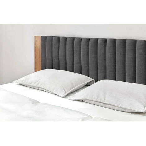 Lit BOBOCHIC - Lit 140x190 Cm SELENA Lattes Massives Pieds En Bois Naturel 140x190 Gris Anthracite - Gris Anthracite 7 Lit BOBOCHIC - Lit 140x190 Cm SELENA Lattes Massives Pieds En Bois Naturel 140x190 Gris Anthracite - Gris Anthracite – Image 5