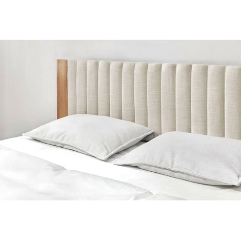 Lit BOBOCHIC - Lit 160x200 Cm SELENA Lattes Massives Pieds En Bois Naturel 160x200 Beige - Beige 7 Lit BOBOCHIC - Lit 160x200 Cm SELENA Lattes Massives Pieds En Bois Naturel 160x200 Beige - Beige – Image 5