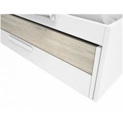 Lit Enfant BOBOCHIC - Lit Gigogne Avec 2 Tiroirs CANDIE Chêne Et Blanc 90x190 Cm - Chêne Et Blanc -BOBOCHIC Soldes 2022 39493403 5