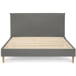 Lit BOBOCHIC - Lit 140x190 Cm SARY Avec Pochettes Et Lattes Massives Pieds En Bois Naturel 140x190 Gris Anthracite - Gris Anthracite 9 Lit BOBOCHIC - Lit 140x190 Cm SARY Avec Pochettes Et Lattes Massives Pieds En Bois Naturel 140x190 Gris Anthracite - Gris Anthracite -BOBOCHIC Soldes 2022 39493413 4