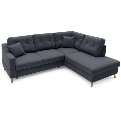 Canapés D'angle L Convertibles BOBOCHIC - Canapé D'angle L Convertible SWEDEN Angle Droit Gris Anthracite - Gris Anthracite 3 Canapés D'angle L Convertibles BOBOCHIC - Canapé D'angle L Convertible SWEDEN Angle Droit Gris Anthracite - Gris Anthracite