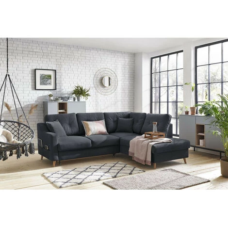 Canapés D'angle L Convertibles BOBOCHIC - Canapé D'angle L Convertible SWEDEN Angle Droit Gris Anthracite - Gris Anthracite 4 Canapés D'angle L Convertibles BOBOCHIC - Canapé D'angle L Convertible SWEDEN Angle Droit Gris Anthracite - Gris Anthracite – Image 2