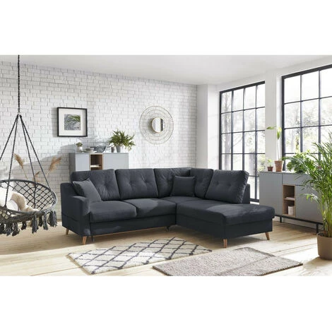 Canapés D'angle L Convertibles BOBOCHIC - Canapé D'angle L Convertible SWEDEN Angle Droit Gris Anthracite - Gris Anthracite 6 Canapés D'angle L Convertibles BOBOCHIC - Canapé D'angle L Convertible SWEDEN Angle Droit Gris Anthracite - Gris Anthracite – Image 4