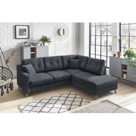 Canapés D'angle L Convertibles BOBOCHIC - Canapé D'angle L Convertible SWEDEN Angle Droit Gris Anthracite - Gris Anthracite 7 Canapés D'angle L Convertibles BOBOCHIC - Canapé D'angle L Convertible SWEDEN Angle Droit Gris Anthracite - Gris Anthracite – Image 5
