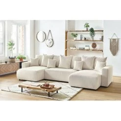 Canapé Panoramique Convertible BOBOCHIC - Canapé Panoramique Convertible Coffre ENVY Velours Côtelé Avec Pouf Beige - Beige 10 Canapé Panoramique Convertible BOBOCHIC - Canapé Panoramique Convertible Coffre ENVY Velours Côtelé Avec Pouf Beige - Beige -BOBOCHIC Soldes 2022 39673114 4